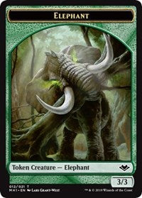 Elephant (012) // Spirit (016) Double-Sided Token [Modern Horizons Tokens] | Rook's Games and More