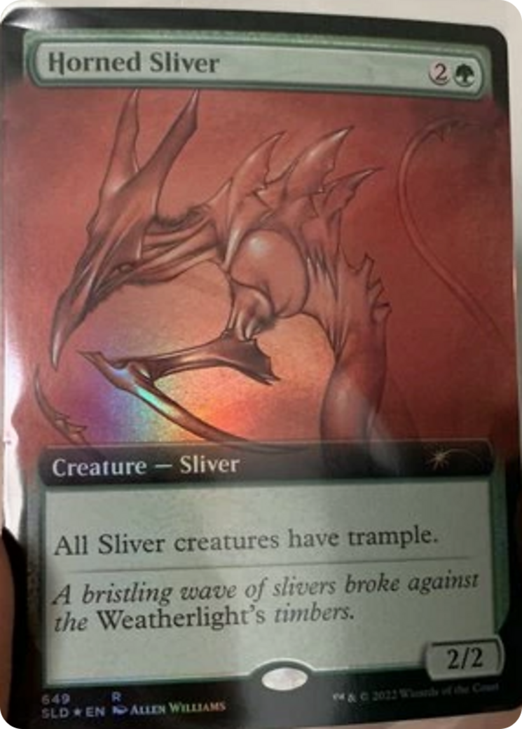 Horned Sliver (Extended Art) [Secret Lair Drop Promos] | Rook's Games and More