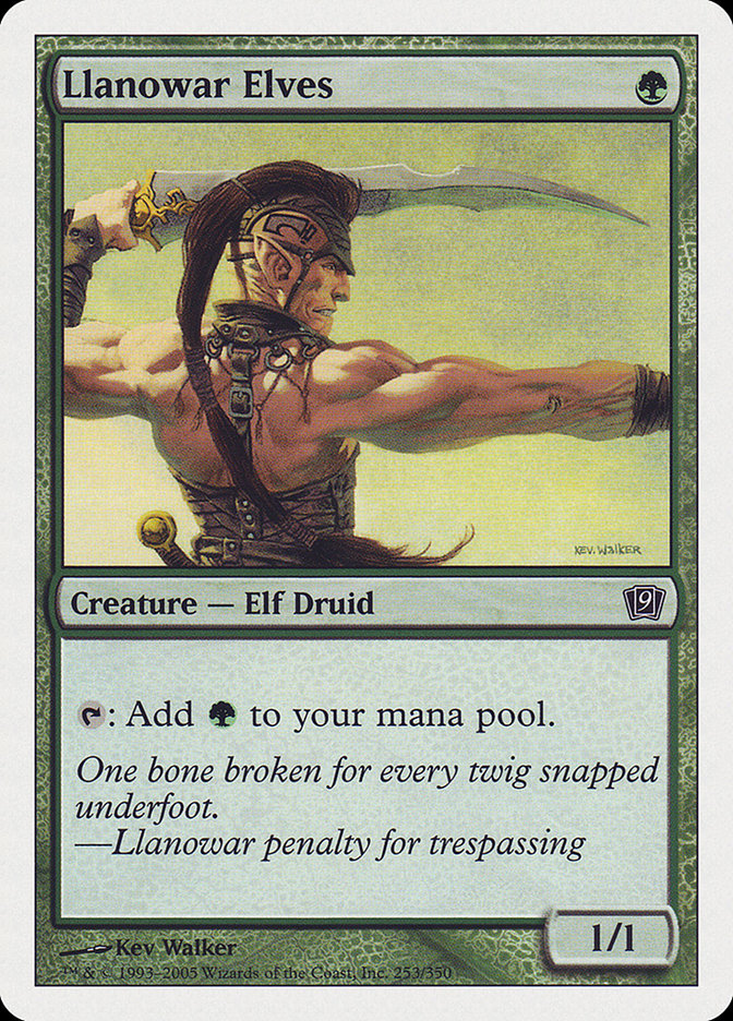 Llanowar Elves (9th Edition) [Oversize Cards] | Rook's Games and More