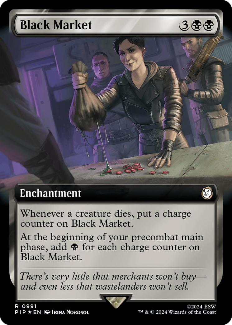 Black Market (Extended Art) (Surge Foil) [Fallout] | Rook's Games and More