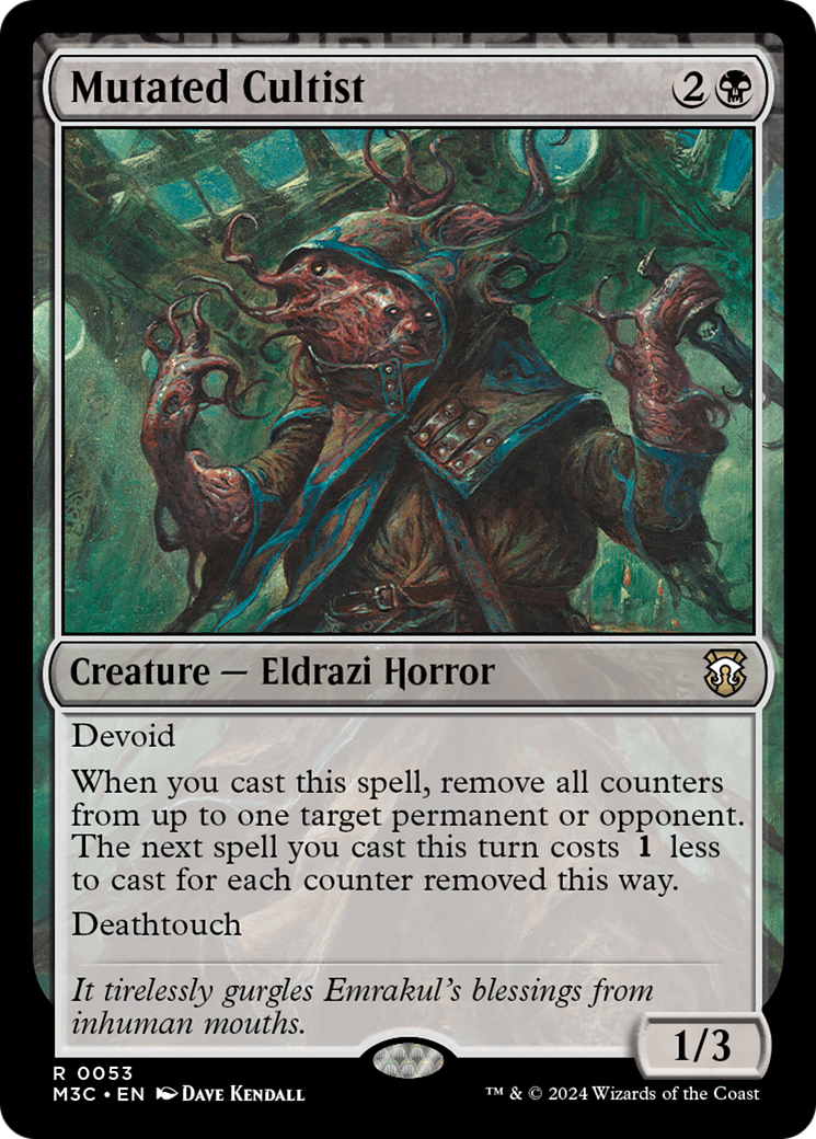 Mutated Cultist (Ripple Foil) [Modern Horizons 3 Commander] | Rook's Games and More