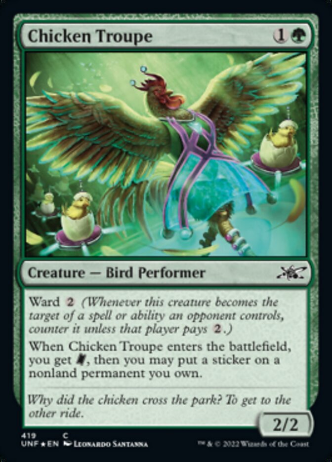 Chicken Troupe (Galaxy Foil) [Unfinity] | Rook's Games and More
