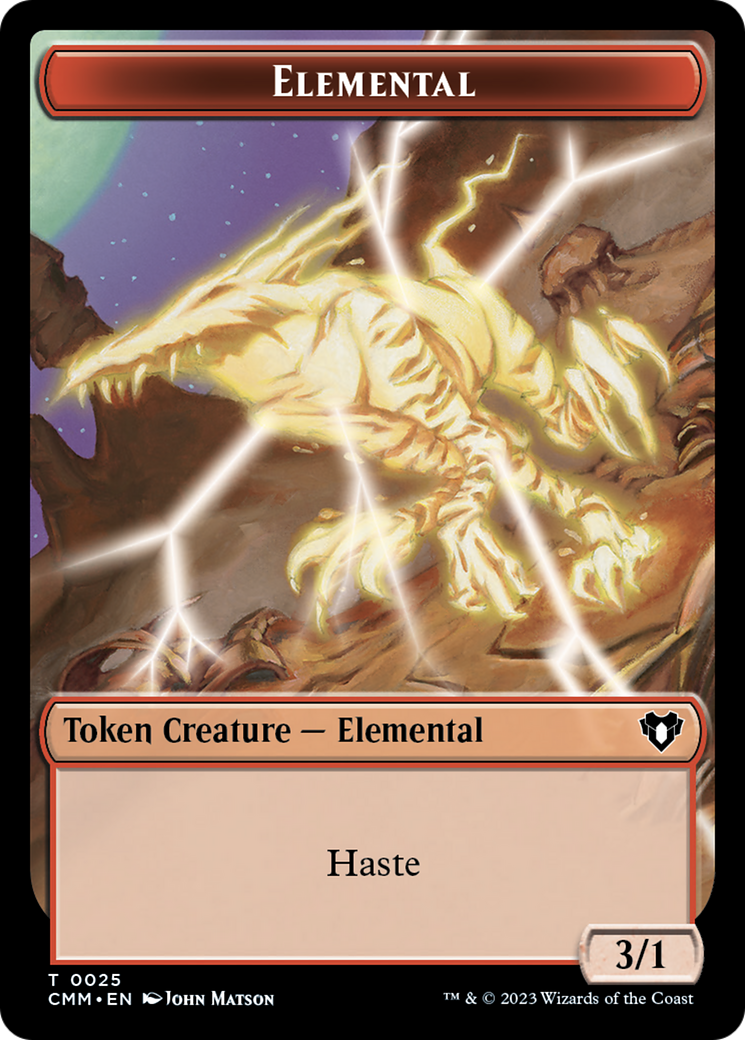 Thopter // Elemental (0025) Double-Sided Token [Commander Masters Tokens] | Rook's Games and More