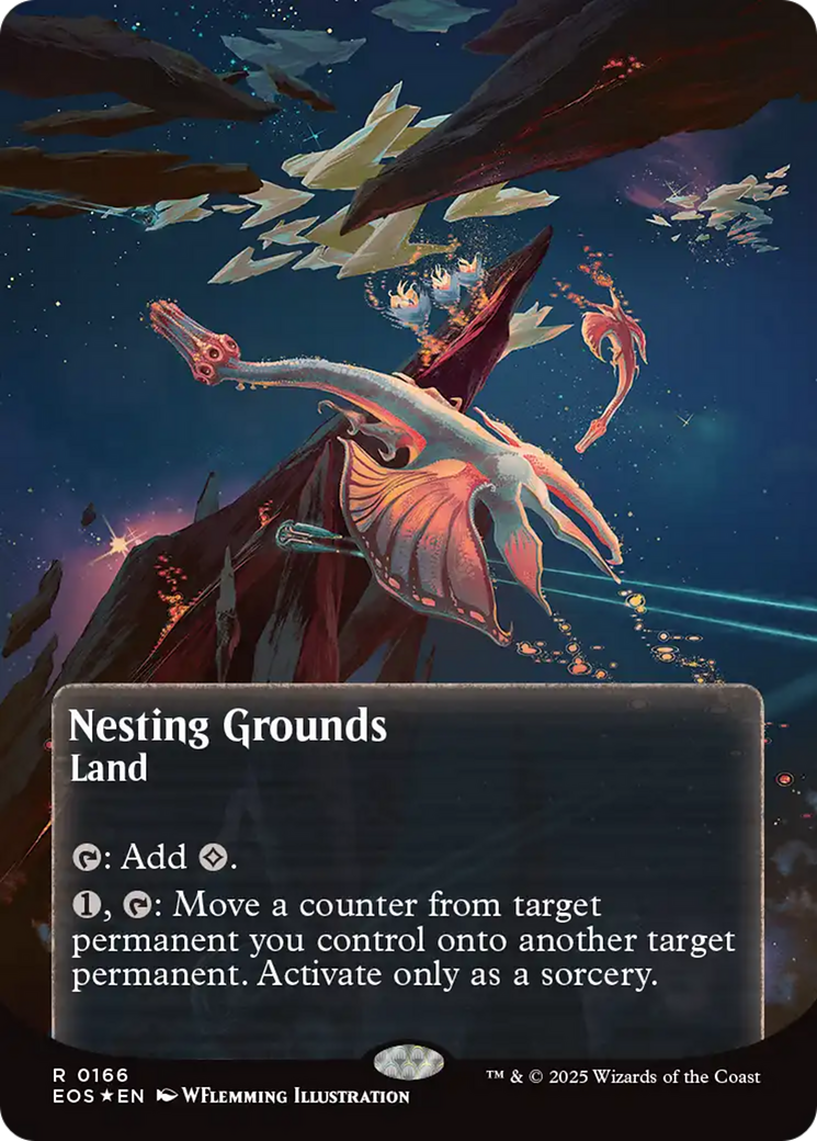 Nesting Grounds (0166) (Borderless) (Galaxy Foil) [Edge of Eternities: Stellar Sights] | Rook's Games and More