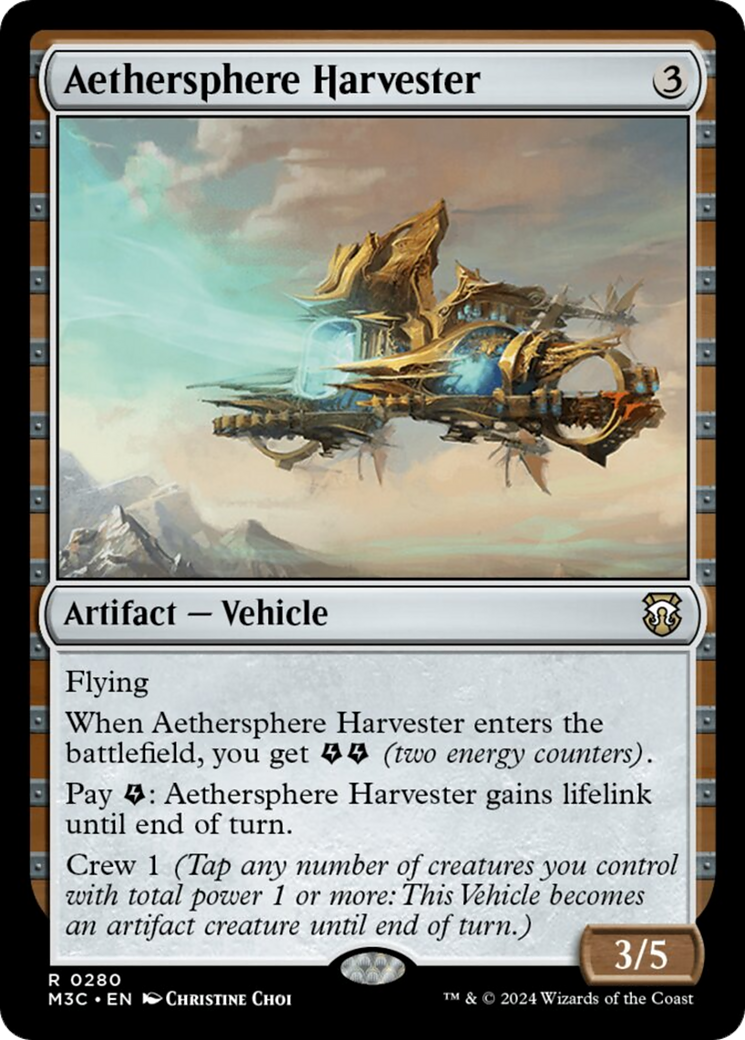 Aethersphere Harvester (Ripple Foil) [Modern Horizons 3 Commander] | Rook's Games and More