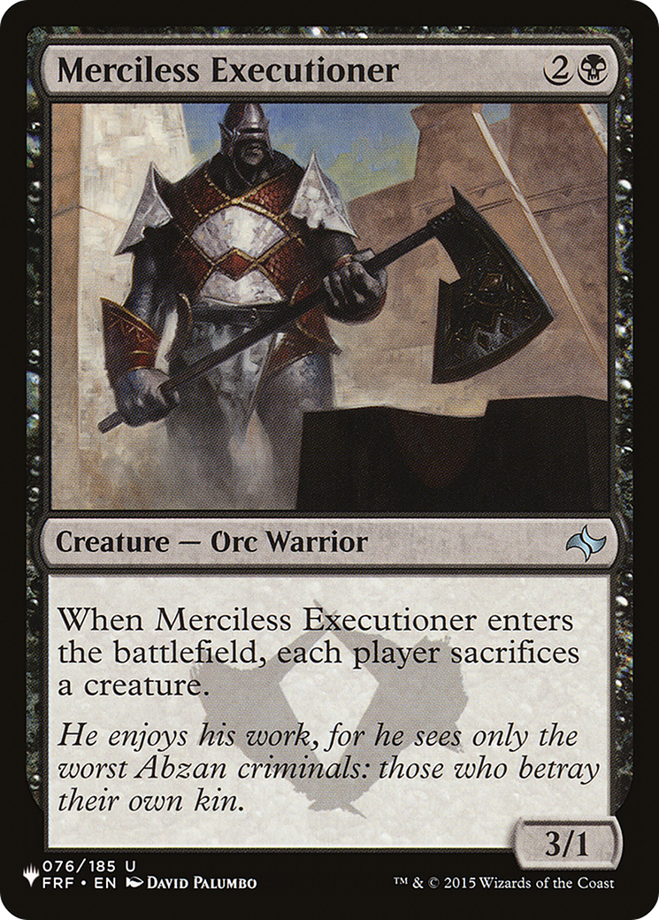 Merciless Executioner [The List Reprints] | Rook's Games and More