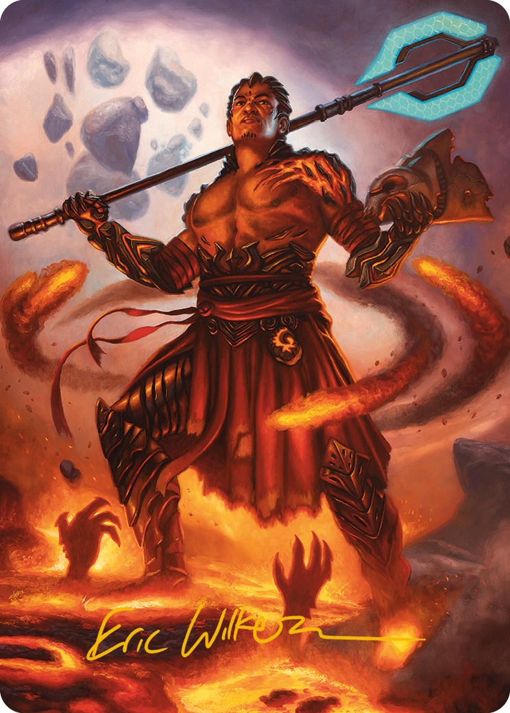 Koth, Fire of Resistance Art Card (Gold-Stamped Signature) [Phyrexia: All Will Be One Art Series] | Rook's Games and More