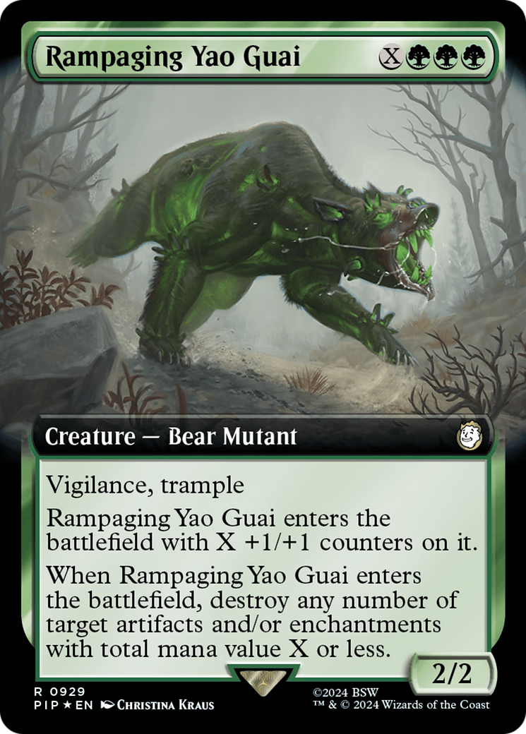 Rampaging Yao Guai (Extended Art) (Surge Foil) [Fallout] | Rook's Games and More