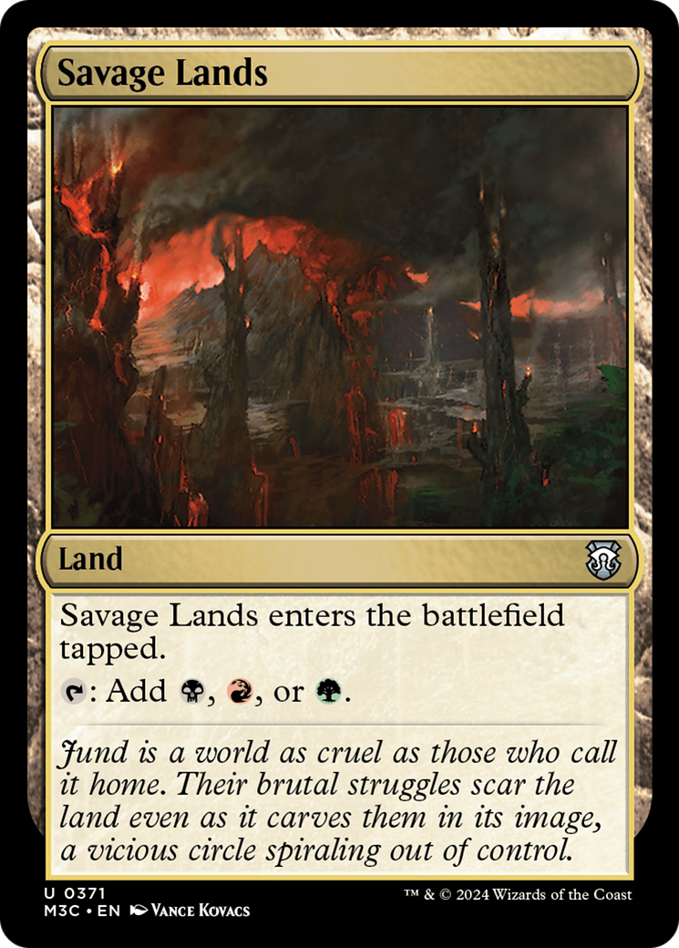 Savage Lands (Ripple Foil) [Modern Horizons 3 Commander] | Rook's Games and More