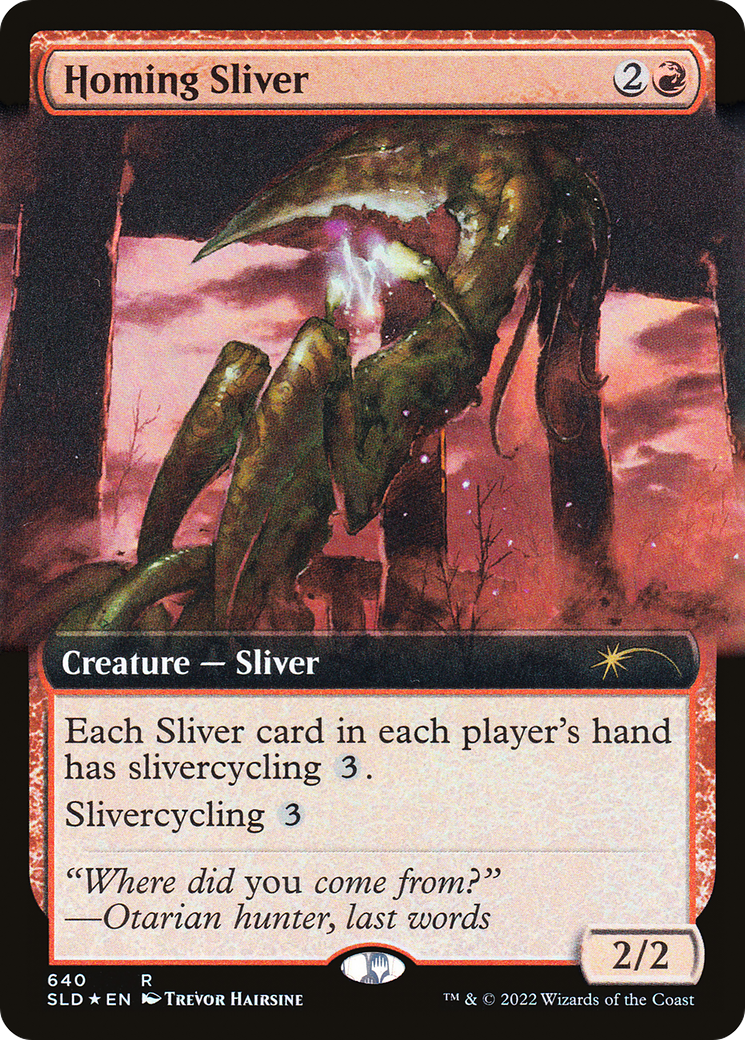 Homing Sliver (Extended Art) [Secret Lair Drop Promos] | Rook's Games and More
