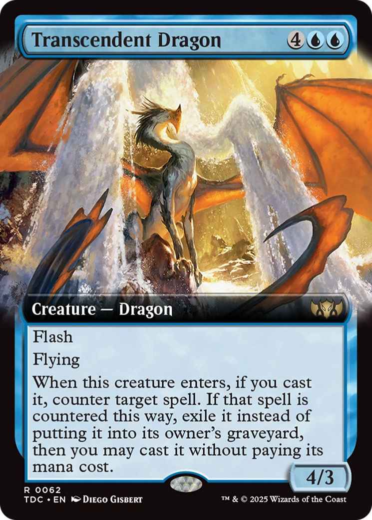 Transcendent Dragon (Extended Art) [Tarkir: Dragonstorm Commander] | Rook's Games and More