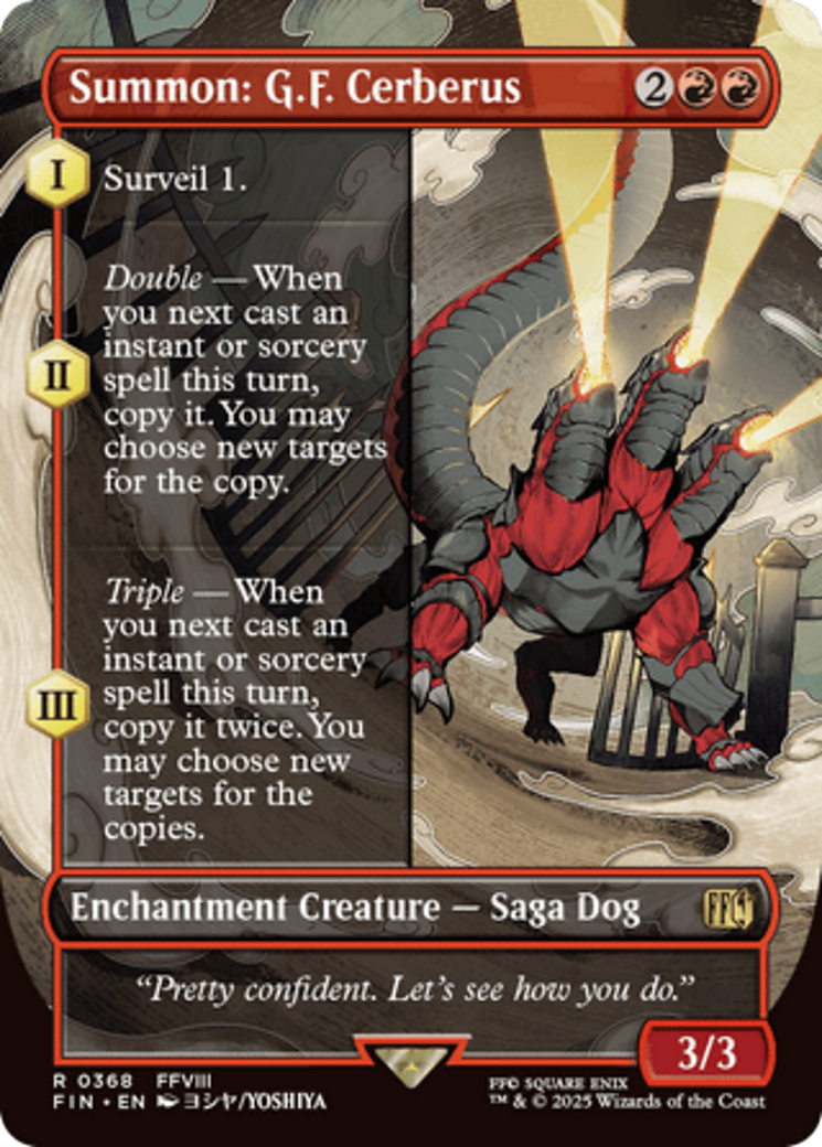Summon: G.F. Cerberus (Borderless) [FINAL FANTASY] | Rook's Games and More