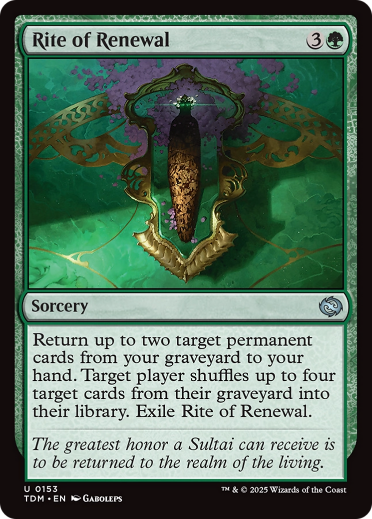 Rite of Renewal [Tarkir: Dragonstorm] | Rook's Games and More