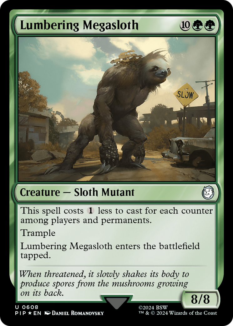 Lumbering Megasloth (Surge Foil) [Fallout] | Rook's Games and More