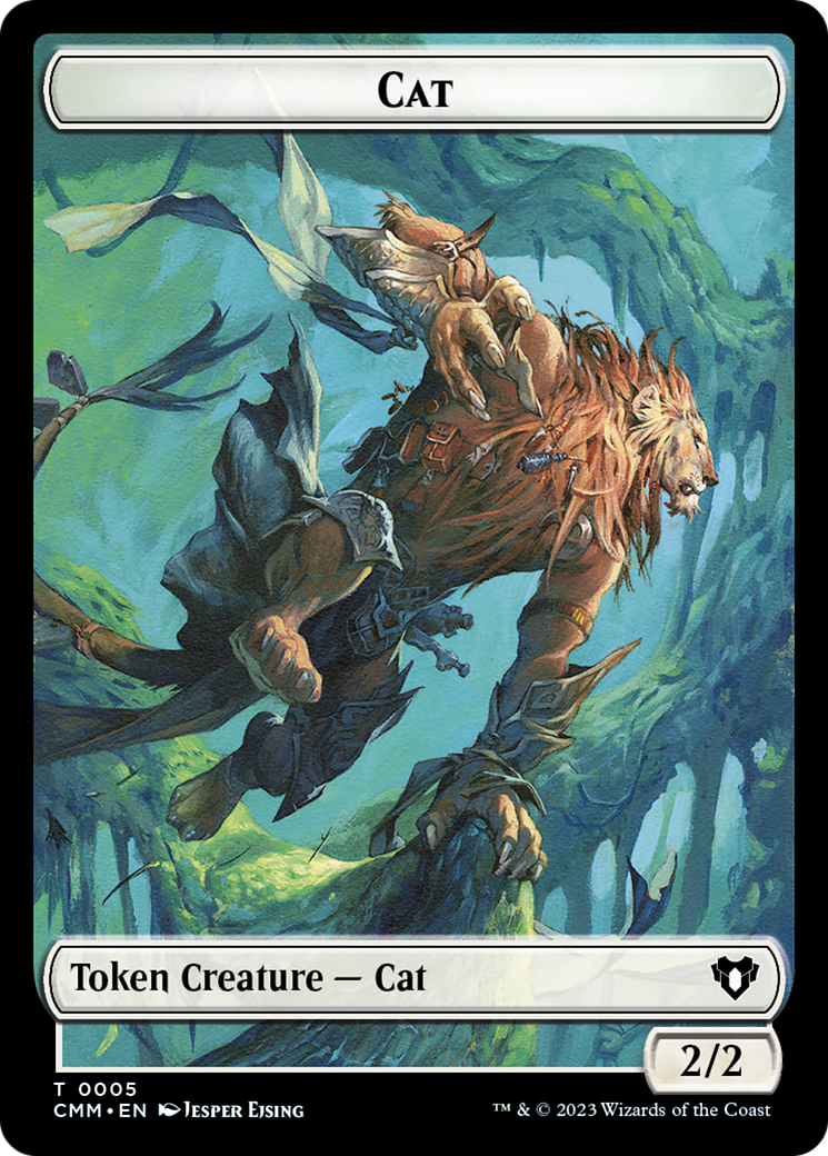 Treasure // Cat (0005) Double-Sided Token [Commander Masters Tokens] | Rook's Games and More