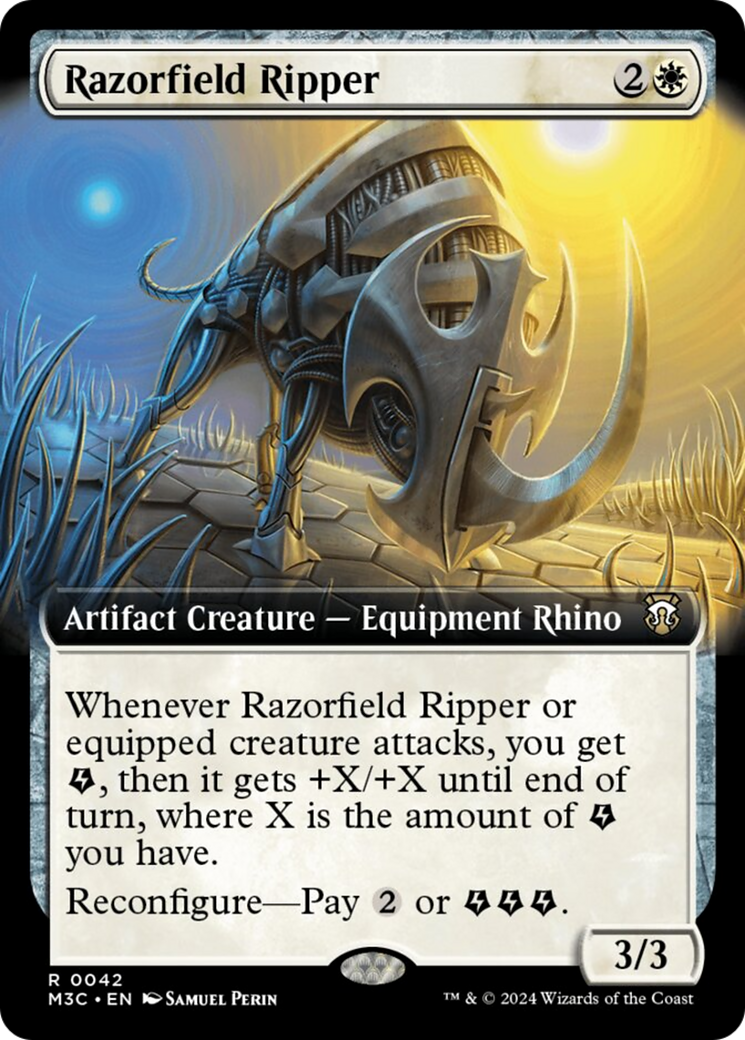 Razorfield Ripper (Extended Art) (Ripple Foil) [Modern Horizons 3 Commander] | Rook's Games and More