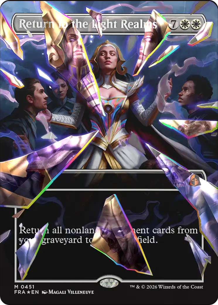Return to the Light Realms (Borderless) (Facet Foil) (0415) [Reality Fracture] | Rook's Games and More