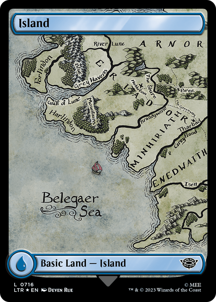 Island (0716) (Surge Foil) [The Lord of the Rings: Tales of Middle-Earth] | Rook's Games and More