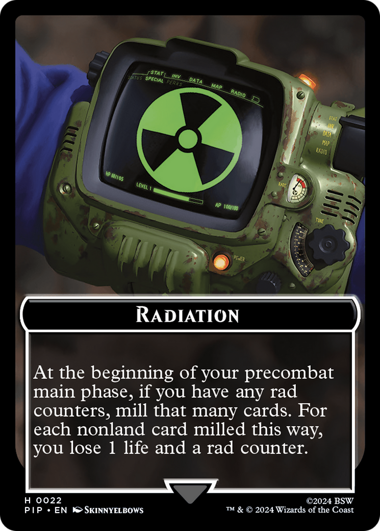 Radiation // Alien Double-Sided Token [Fallout Tokens] | Rook's Games and More