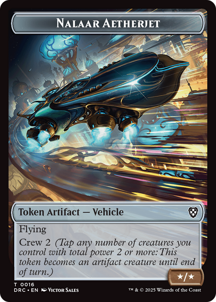 Nalaar Aetherjet // Treasure Double-Sided Token [Aetherdrift Tokens] | Rook's Games and More