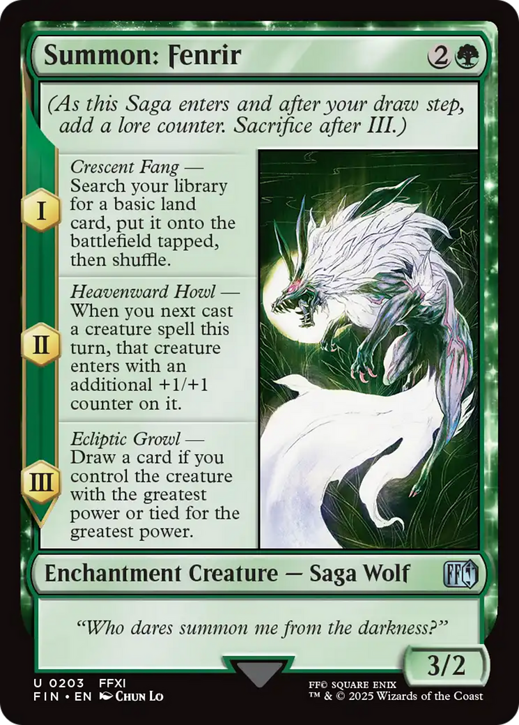 Summon: Fenrir [FINAL FANTASY] | Rook's Games and More