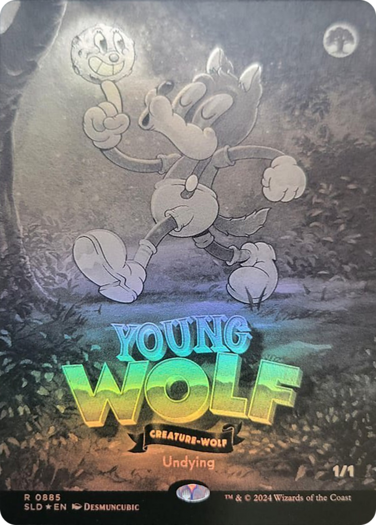 Young Wolf (Black & White Foil) [Secret Lair Drop Series] | Rook's Games and More