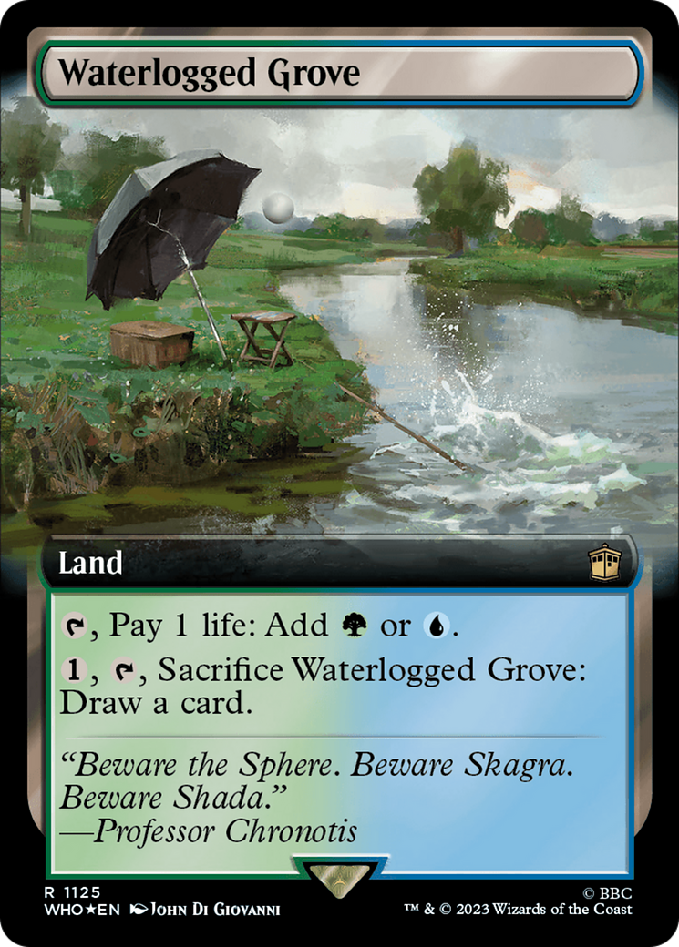 Waterlogged Grove (Extended Art) (Surge Foil) [Doctor Who] | Rook's Games and More