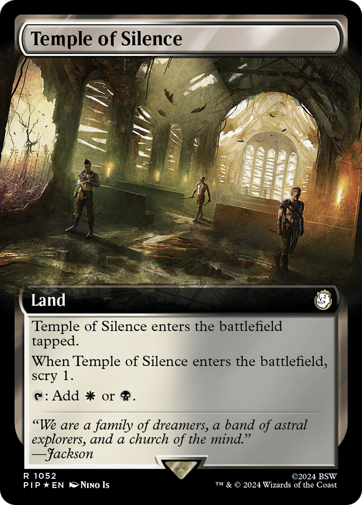 Temple of Silence (Extended Art) (Surge Foil) [Fallout] | Rook's Games and More