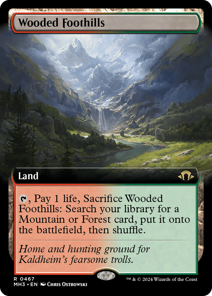 Wooded Foothills (Extended Art) [Modern Horizons 3] | Rook's Games and More