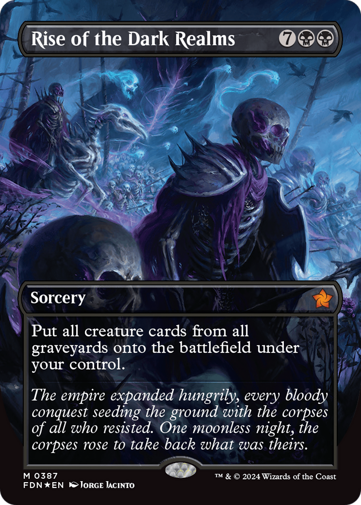 Rise of the Dark Realms (Borderless) (Mana Foil) [Foundations] | Rook's Games and More