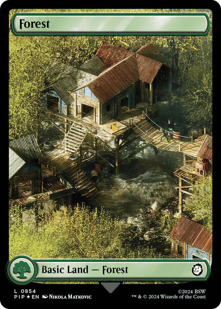 Forest (0854) (Surge Foil) [Fallout] | Rook's Games and More