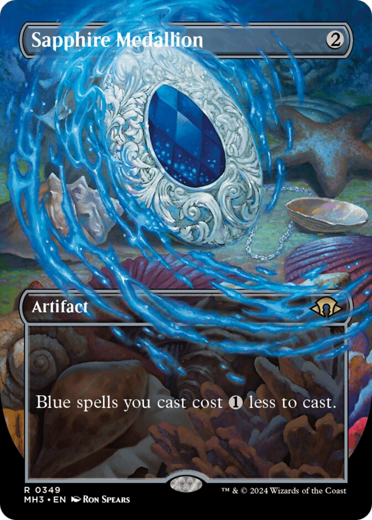 Sapphire Medallion (Borderless) [Modern Horizons 3] | Rook's Games and More