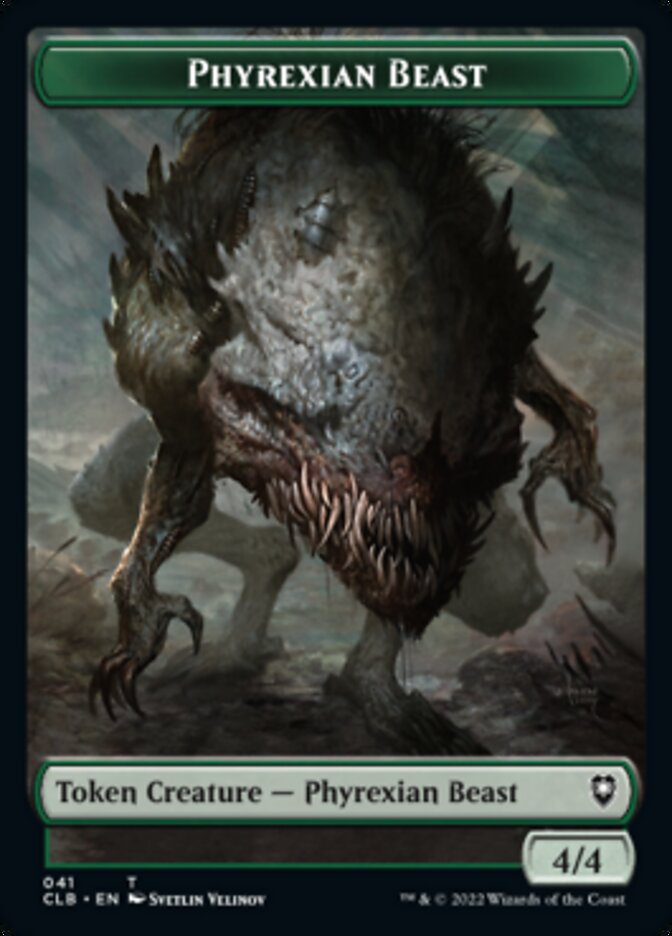 Phyrexian Beast // Wurm Double-Sided Token [Commander Legends: Battle for Baldur's Gate Tokens] | Rook's Games and More