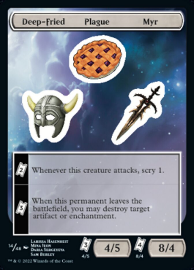 Deep-Fried Plague Myr [Unfinity Stickers] | Rook's Games and More