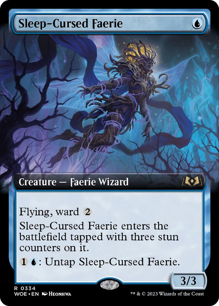 Sleep-Cursed Faerie (Extended Art) [Wilds of Eldraine] | Rook's Games and More