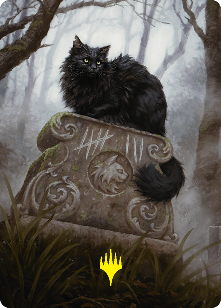 Nine-Lives Familiar 2 Art Card (36/54) (Gold-Stamped Planeswalker Symbol) [Foundations Art Series] | Rook's Games and More