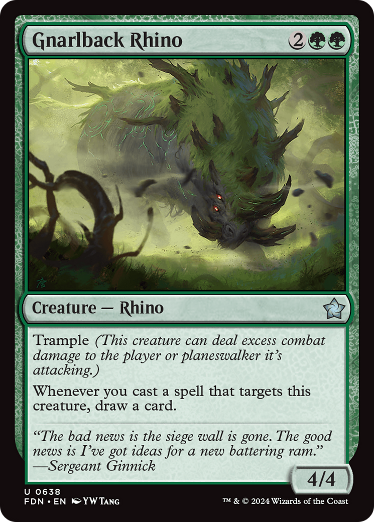 Gnarlback Rhino [Foundations] | Rook's Games and More