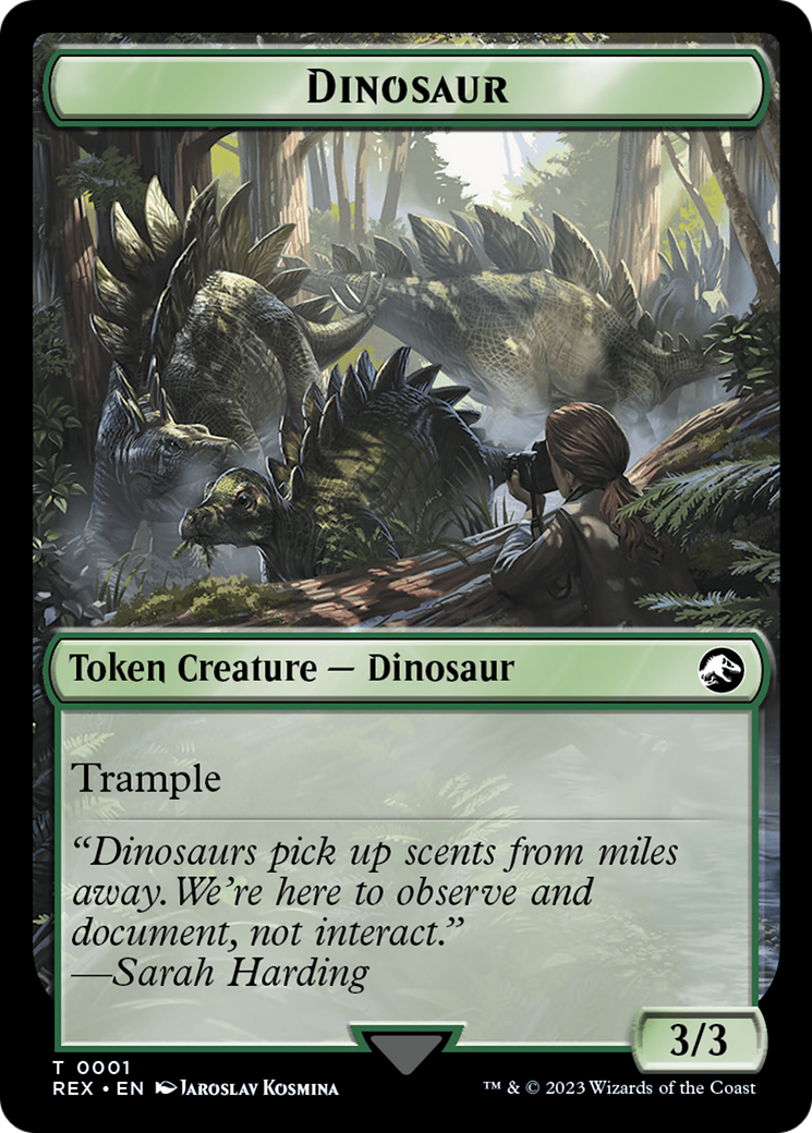 Fungus Dinosaur // Dinosaur (0001) Double-Sided Token [The Lost Caverns of Ixalan Tokens] | Rook's Games and More