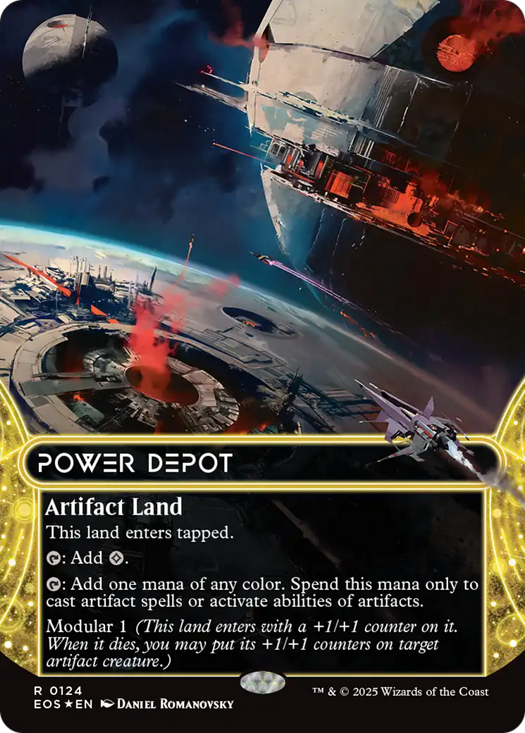 Power Depot (0124) (Borderless) (Galaxy Foil) [Edge of Eternities: Stellar Sights] | Rook's Games and More