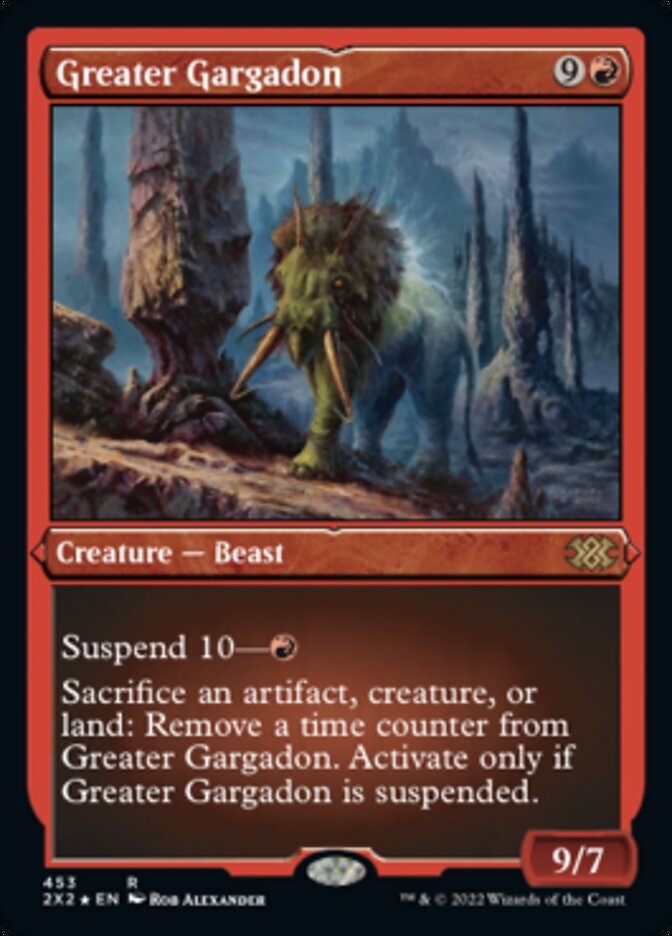 Greater Gargadon (Foil Etched) [Double Masters 2022] | Rook's Games and More