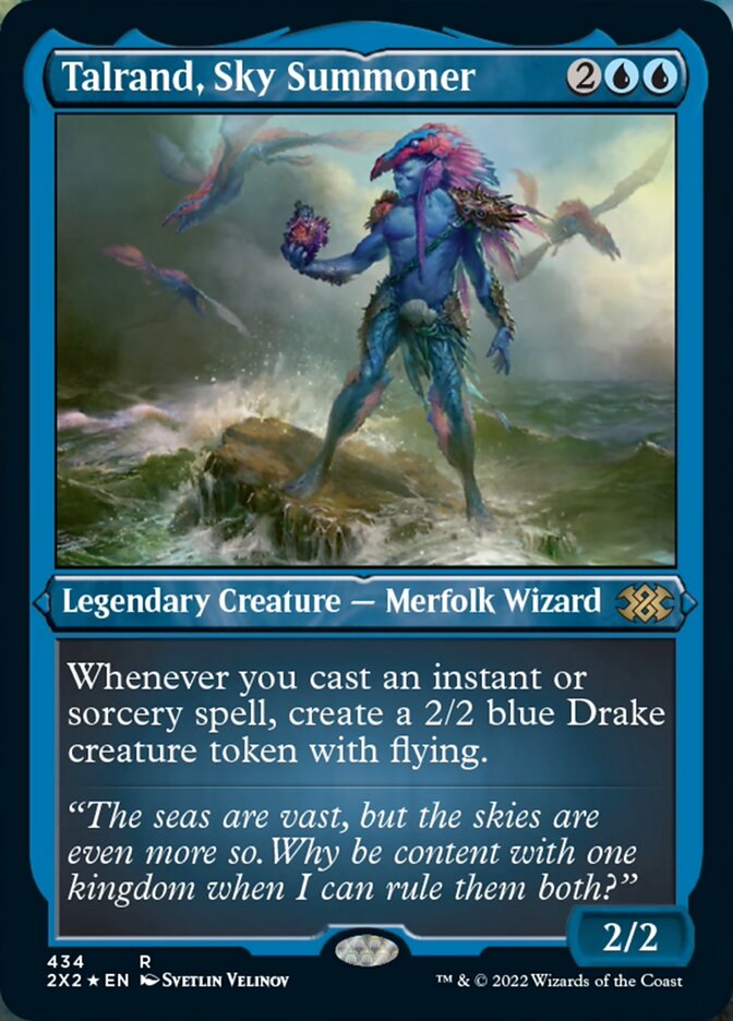 Talrand, Sky Summoner (Foil Etched) [Double Masters 2022] | Rook's Games and More