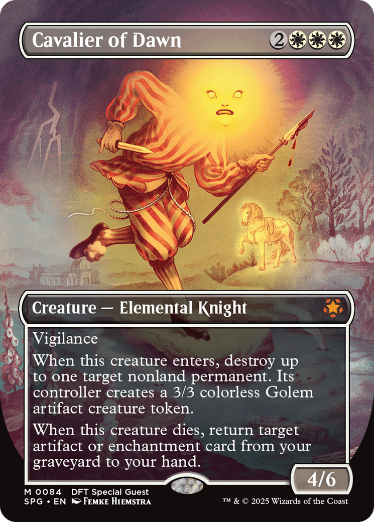 Cavalier of Dawn (Borderless) [Aetherdrift Special Guests] | Rook's Games and More