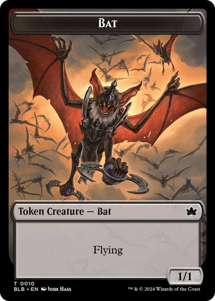 Bat // Intrepid Rabbit Double-Sided Token [Bloomburrow Tokens] | Rook's Games and More