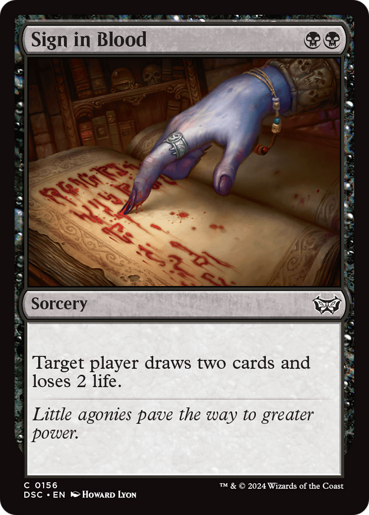 Sign in Blood [Duskmourn: House of Horror Commander] | Rook's Games and More