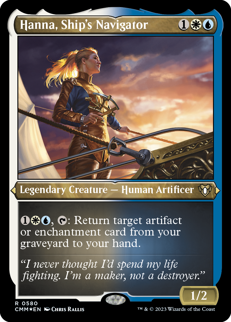 Hanna, Ship's Navigator (Foil Etched) [Commander Masters] | Rook's Games and More