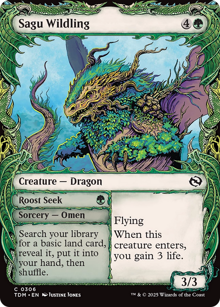 Sagu Wildling (Showcase) [Tarkir: Dragonstorm] | Rook's Games and More