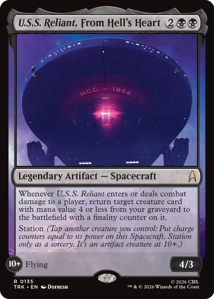 U.S.S. Reliant, From Hell's Heart [Star Trek] | Rook's Games and More