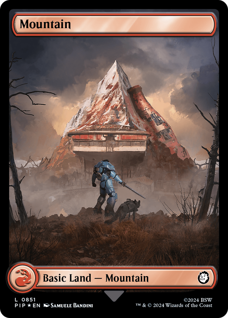 Mountain (0851) (Surge Foil) [Fallout] | Rook's Games and More