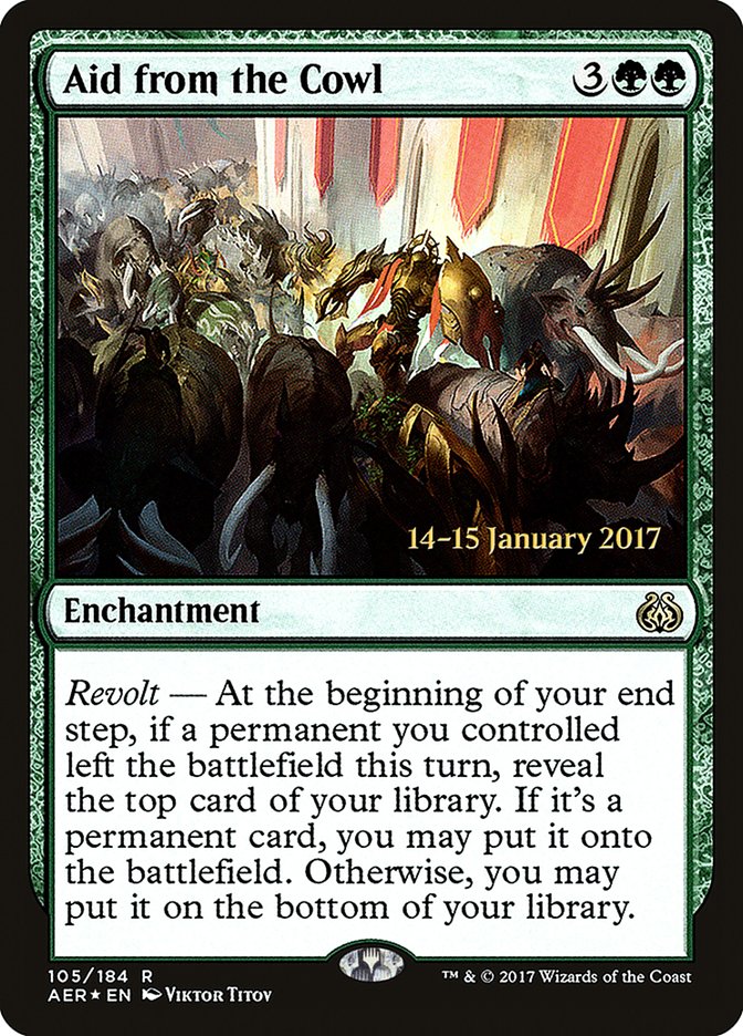 Aid from the Cowl [Aether Revolt Prerelease Promos] | Rook's Games and More