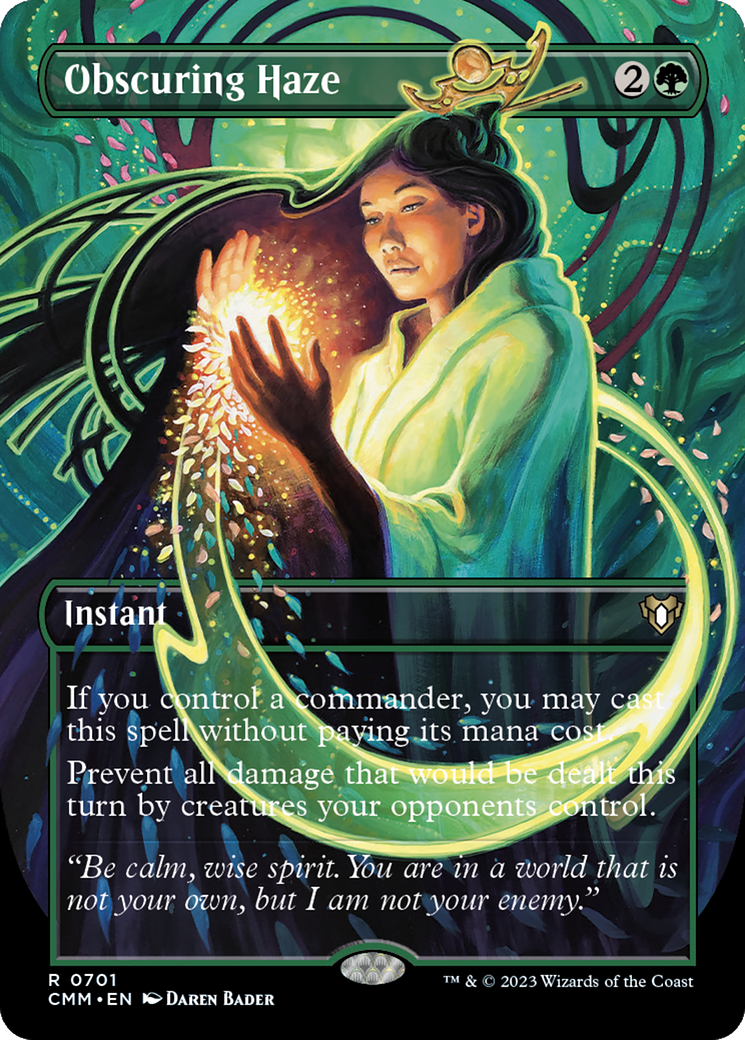 Obscuring Haze (Borderless Alternate Art) [Commander Masters] | Rook's Games and More